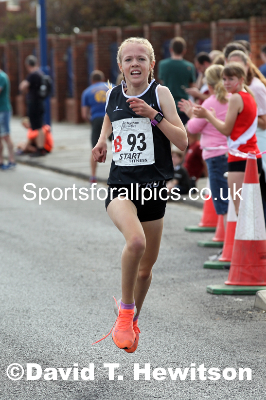 Girls under-15s 2021 Northern 6 and 4 Stage and Young Athletes Road Relays, Redcar. Photo: David T. Hewitson/Sports for All Pics